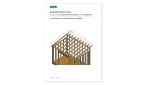 8x12 storage shed assemble the roof frame