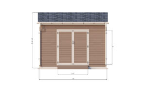 8x12 storage shed front side preview