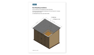8x12 storage shed roof sheathing installation