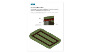 8x16 gable garden shed foundation preparation
