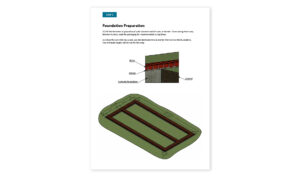 8x16 gable storage shed foundation preparation