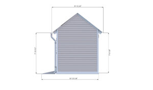 8x16 gable storage shed left side preview