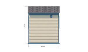 8x8 garden shed back side preview