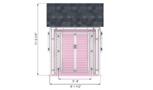 8x8 garden shed front side preview