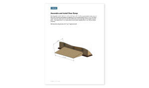 8x8 storage shed door ramp installation