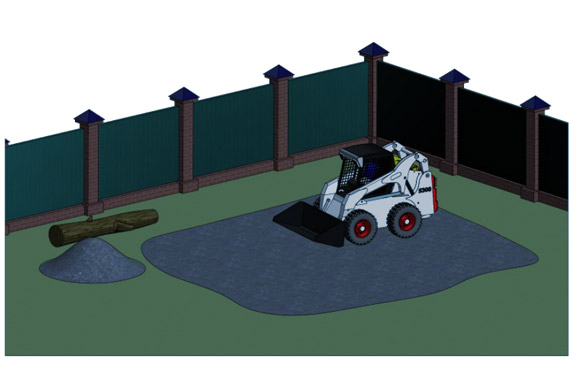 area preparation for the foundation