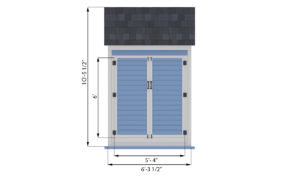 4x6 bike shed front view