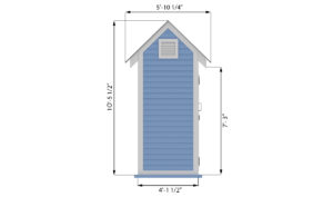4x6 bike shed side view