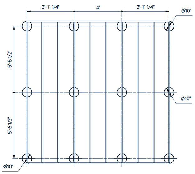 concrete pier foundation diagram
