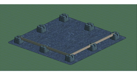 deck blocks layout for shed floor
