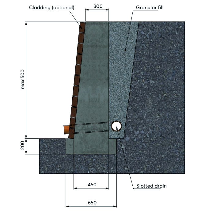 Retaining Wall Type Base