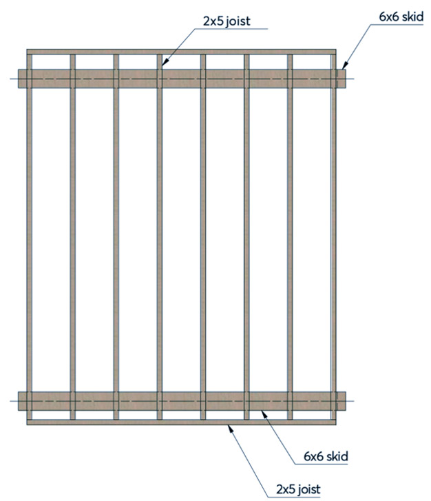 skid foundation diagram