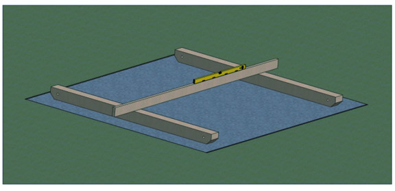 skids leveling for shed foundation