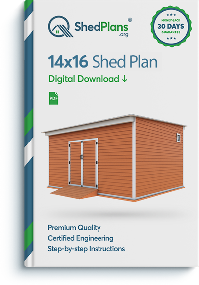 14x16 storage shed plan
