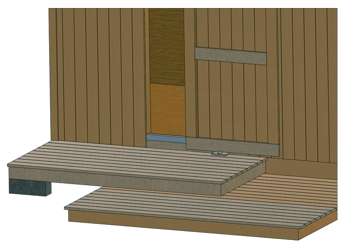 shed entry deck
